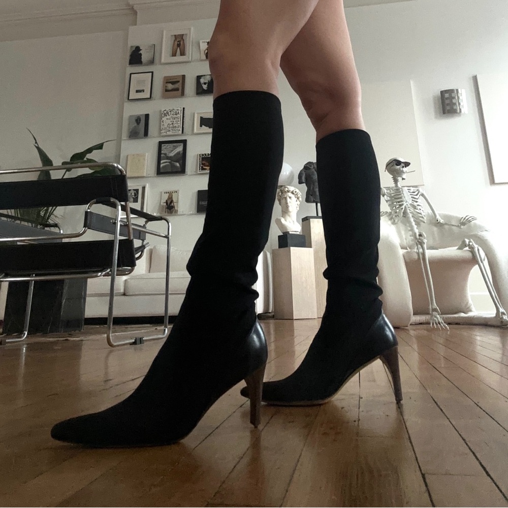 Gucci Vintage Black Knee-High Women's Boots